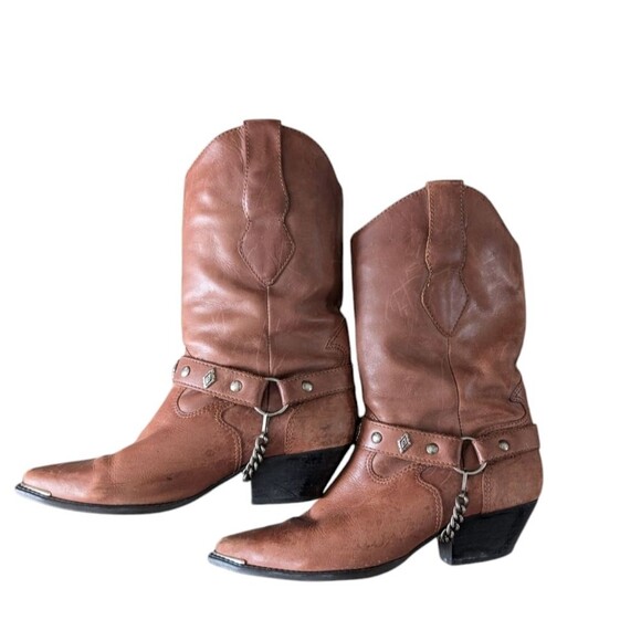Code West Western Cowboy Boots Size Leather Harness Size 8.5 - Picture 1 of 11